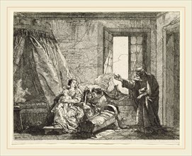 Giovanni Domenico Tiepolo, Italian (1727-1804), Joseph Relays to Mary God's Command to Flee,