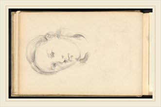 Paul Cézanne, Head of a Young Woman, French, 1839-1906, c. 1880, graphite on wove paper