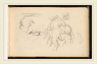 Paul Cézanne, Women Bathers and a Roll of Paper, French, 1839-1906, 1882-1885, graphite on wove