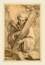 Abraham Bloemaert, Dutch (1564-1651), Saint Bernard of Clairvaux with the Instruments of the