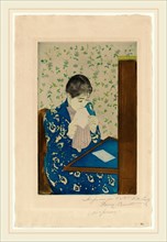 Mary Cassatt, The Letter, American, 1844-1926, c. 1891, drypoint, soft-ground etching, and aquatint