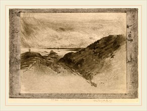 Félix-Hilaire Buhot, La Falaise: Baie de Saint-Malo (The Cliff: Saint-Malo Bay), French, 1847-1898,