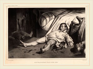 Honoré Daumier, Rue Transnonain, le 15 avril 1834, French, 1808-1879, 1834, lithograph