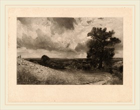 David Lucas after John Constable, Noon, British, 1802-1881, 1830, mezzotint [progress proof]