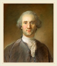 Jean-Baptiste Perronneau, Portrait of a Man, French, 1715-1783, c. 1757, pastel on blue laid paper,