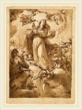 Ubaldo Gandolfi, Italian (1728-1781), The Virgin of the Immaculate Conception, 1768-1778, pen and