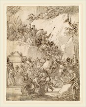 Nicola Malinconico, Italian (1663-1721), The Transport of the Ark of the Covenant, late 1680s, pen
