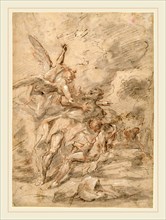 Gaspare Diziani, Italian (1689-1767), The Sacrifice of Isaac, 1750-1755, pen and gray and brown ink