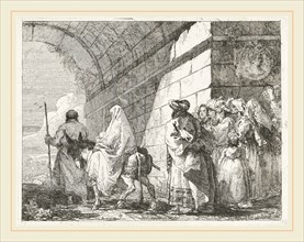 Giovanni Domenico Tiepolo, Italian (1727-1804), The Holy Family Passes under a City Arch, published