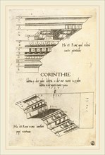 Master PS (Italian (?), active 1535-1537), Entablatures from Santa Pudenziana and the Arch of