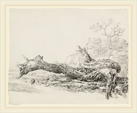 Jean-Antoine Constantin, French (1756-1844), An Ancient Tree Fallen Beside a Stream, c. 1814, pen