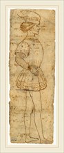 Florentine School, Standing Youth, c. 1475-1500, pen and brown ink with traces of charcoal on laid