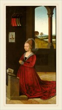 Petrus Christus, Portrait of a Female Donor, Netherlandish, active 1444-1475-1476, c. 1455, oil on
