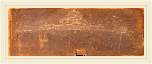 Thomas Cole, Sketch for Ohio State Capitol Design, American, 1801-1848, c. 1838, drawing on panel