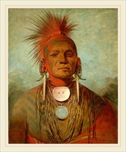 George Catlin, See-non-ty-a, an Iowa Medicine Man, American, 1796-1872, 1844-1845, oil on canvas