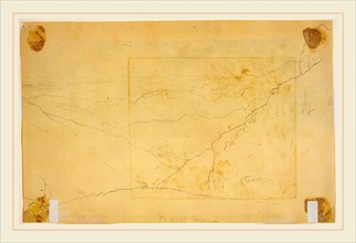 Thomas Cole, Mountain Landscape [verso], American, 1801-1848, c. 1828, graphite on wove paper
