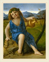 Giovanni Bellini, The Infant Bacchus, Italian, c. 1430-1435-1516, probably 1505-1510, oil on panel