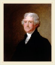 Gilbert Stuart, Thomas Jefferson, American, 1755-1828, c. 1821, oil on wood