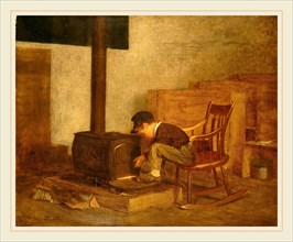 Eastman Johnson, The Early Scholar, American, 1824-1906, c. 1865, oil on academy board on canvas