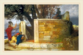 Arnold BÃ¶cklin, Swiss (1827-1901), The Sanctuary of Hercules, 1884, oil on wood