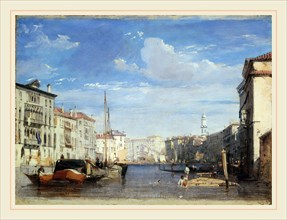 Richard Parkes Bonington, The Grand Canal, British, 1802-1828, 1826-1827, oil on canvas