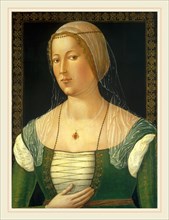 Girolamo di Benvenuto, Portrait of a Young Woman, Italian, 1470-1524, c. 1508, oil on panel