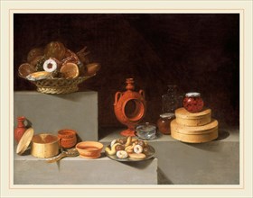 Juan van der Hamen y LeÃ³n, Still Life with Sweets and Pottery, Spanish, 1596-1631, 1627, oil on
