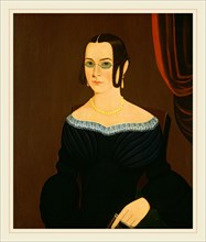 American 19th Century, Lady Wearing Spectacles, c. 1840, oil on canvas