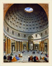 Giovanni Paolo Panini, Italian (1691-1765), Interior of the Pantheon, Rome, c. 1734, oil on canvas