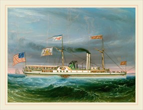 American 19th Century, Steamship "Erie", probably 1837, oil on canvas