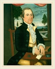 The Denison Limner (Probably Joseph Steward), Captain Elisha Denison, American, active c. 1790, c.