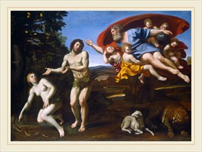 Domenichino, The Rebuke of Adam and Eve, Italian, 1581-1641, 1626, oil on canvas