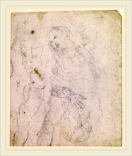 Leonardo da Vinci, Italian (1452-1519), Study of a Madonna [verso], probably 1470-1480, black chalk