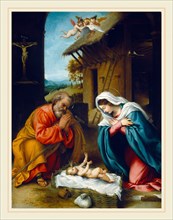 Lorenzo Lotto, Italian (c. 1480-1556-1557), The Nativity, 1523, oil on panel
