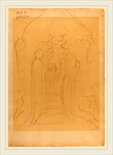William Blake, British (1757-1827), Enoch before the Great Glory, c. 1824-1827, graphite on laid