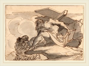 Paul Troger, Austrian (1698-1762), Saint Jerome in the Wilderness, pen and iron gall ink and gray