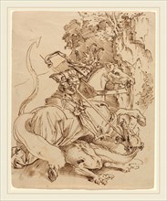 Moritz von Schwind, Austrian (1804-1871), Saint George and the Dragon, 1825-1830, pen and brown ink