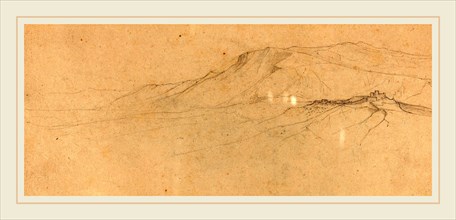 Friedrich Salathé, Swiss (1793-1858), Italian Mountain Landscape, graphite on wove paper