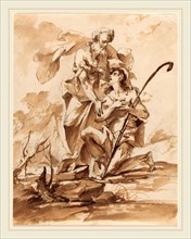 Bohemian 18th Century, Return of the Prodigal Son, c. 1720, pen and brown ink with brown wash over