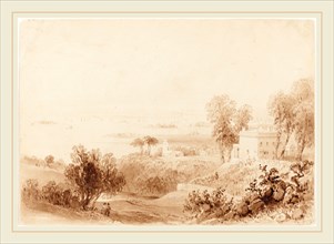 William Henry Bartlett, British (1809-1854), Gowanus Heights, Brooklyn, c. 1836-1837, brush and