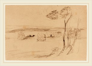 Randolph Caldecott, British (1846-1886), Trouville-sur-Mer, 1879, graphite on wove paper