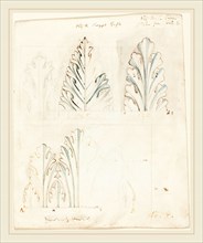 John Ruskin, British (8 February 1819-20 January 1900), Ornamental Study with Acanthus Motif for