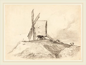 Attributed to John Sell Cotman, British (1782-1842), Eye Mill in Suffolk, graphite on wove paper