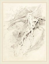 Thales Fielding, British (1793-1837), The Yew at Clifton, graphite on wove paper