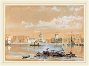 David Roberts (Scottish, 1796-1864), The Naval College from the River at Greenwich, 1861,