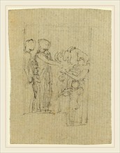 John Flaxman, British (1755-1826), Group of Figures, graphite