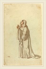 Thomas Rowlandson, British (1756-1827), Antique Figure, 1821, pen and black ink with brown