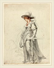 Richard Cosway, British (1740-1742-1821), Maria Cosway with Her Daughter Louisa, c. 1794, graphite,