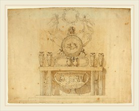 John Flaxman, British (1755-1826), Study for Decorations of Buckingham Palace, pen and gray ink