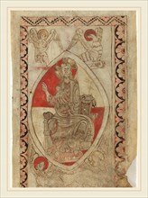 French 12th Century, Christ in Majesty [recto], early 12th century, miniature on vellum